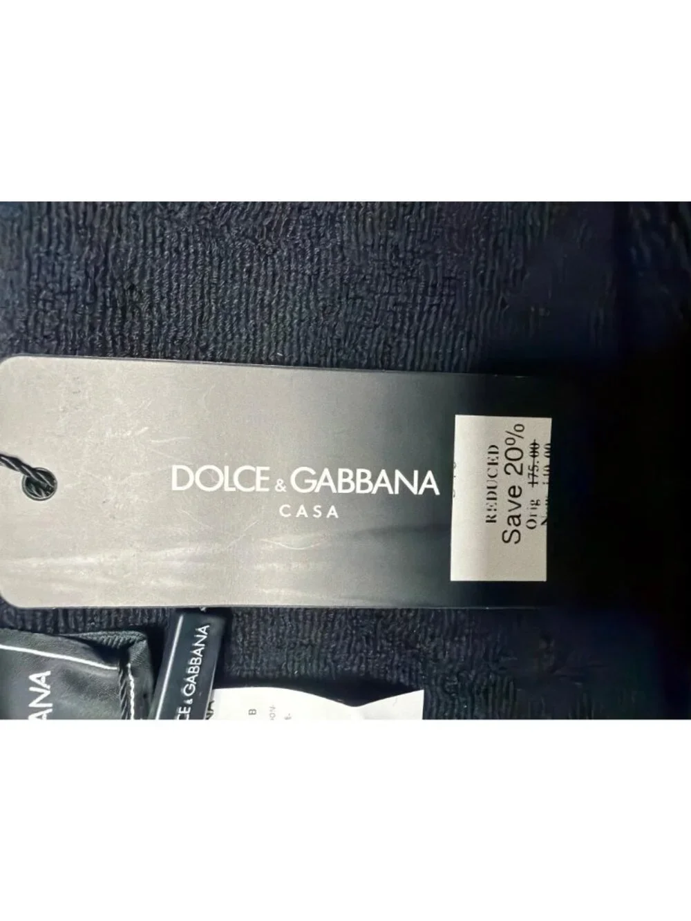 NWT Dolce & Gabbana Casa Jacquard Shower Mat Black Size One Size